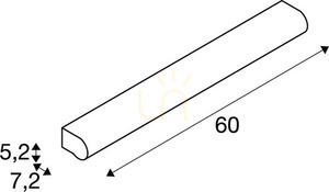 Vägglampa SLV MARYLIN 1002191 krom/vit 60 cm LED 16W 3000/4000K IP44 small 5