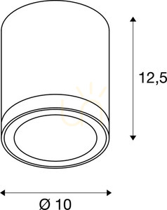 Taklampa SLV ENOLA ROUND M antracit 11W IP65 CCT 1003427 small 6