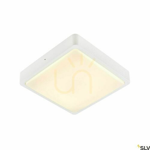 Kontrollera Utomhusvägglampa SLV AINOS Square vit 18W 3000/4000K IP65 1003451