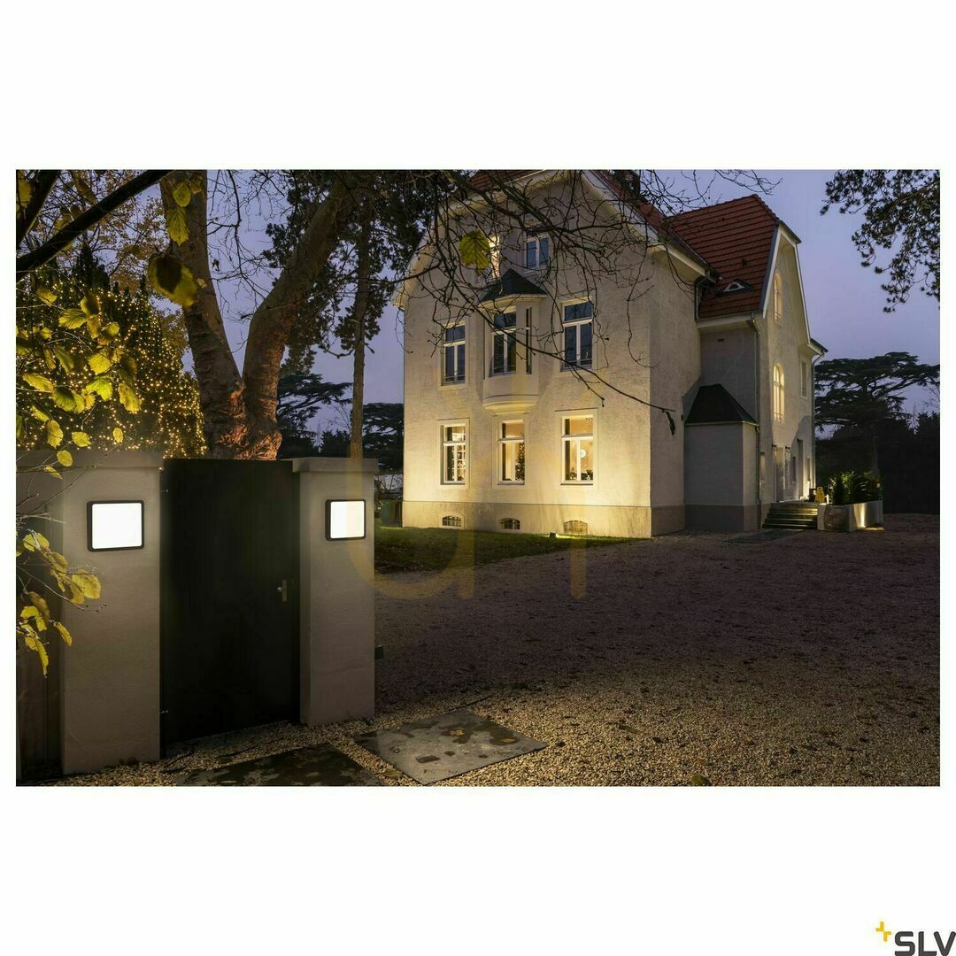 Display Utomhusvägglampa SLV AINOS Square antracit 18W IP65 LED 1003452 Utomhusvägglampa SLV AINOS Square antracit 18W IP65 LED 1003452