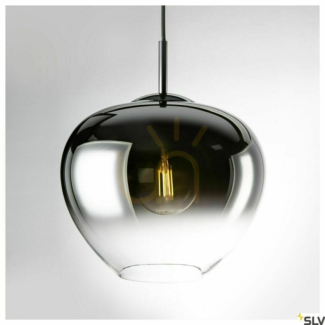 Utsikt Pendant Light SLV PANTILO CONVEX 29 Chrome Glass 40W 1003443 Pendant Light SLV PANTILO CONVEX 29 Chrome Glass 40W 1003443