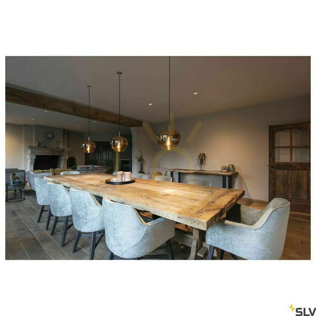 Display Pendant Light SLV PANTILO CONVEX 29 Chrome Glass 40W 1003443 Pendant Light SLV PANTILO CONVEX 29 Chrome Glass 40W 1003443