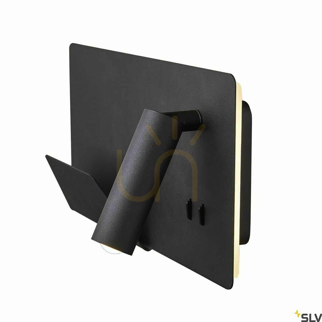 Utsikt Vägglampa SLV SOMNILA svart LED 15W 3000K USB 1003455 Vägglampa SLV SOMNILA svart LED 15W 3000K USB 1003455