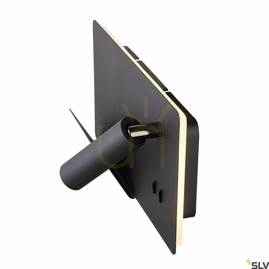 Förhandsvisning Vägglampa SLV SOMNILA svart LED 15W 3000K USB 1003455 Vägglampa SLV SOMNILA svart LED 15W 3000K USB 1003455