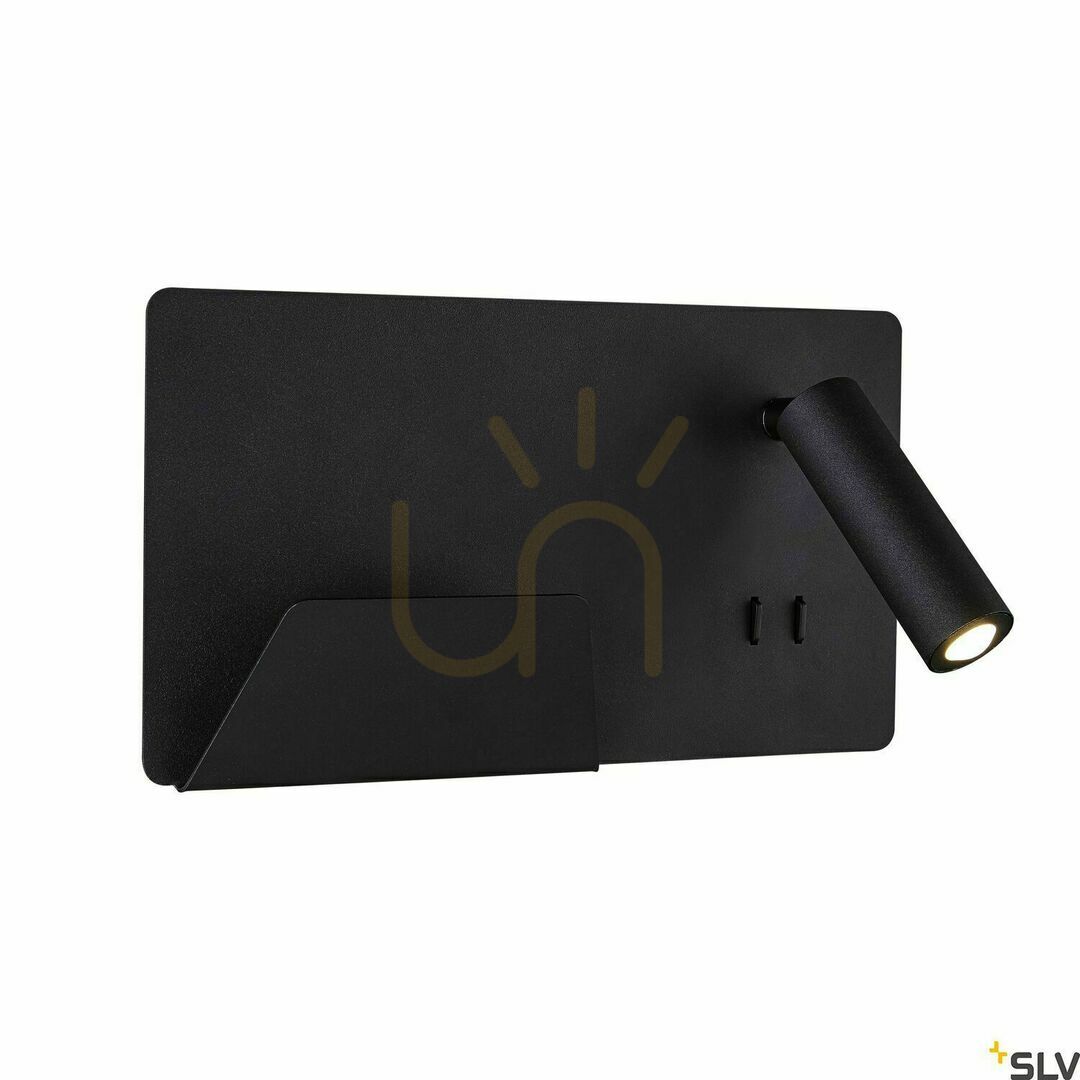 Kontrollera Vägglampa SLV SOMNILA svart LED 15W 3000K USB 1003455 Vägglampa SLV SOMNILA svart LED 15W 3000K USB 1003455