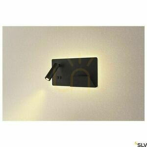 Vägglampa SLV SOMNILA svart 15W 3000K USB 1003456 small 5