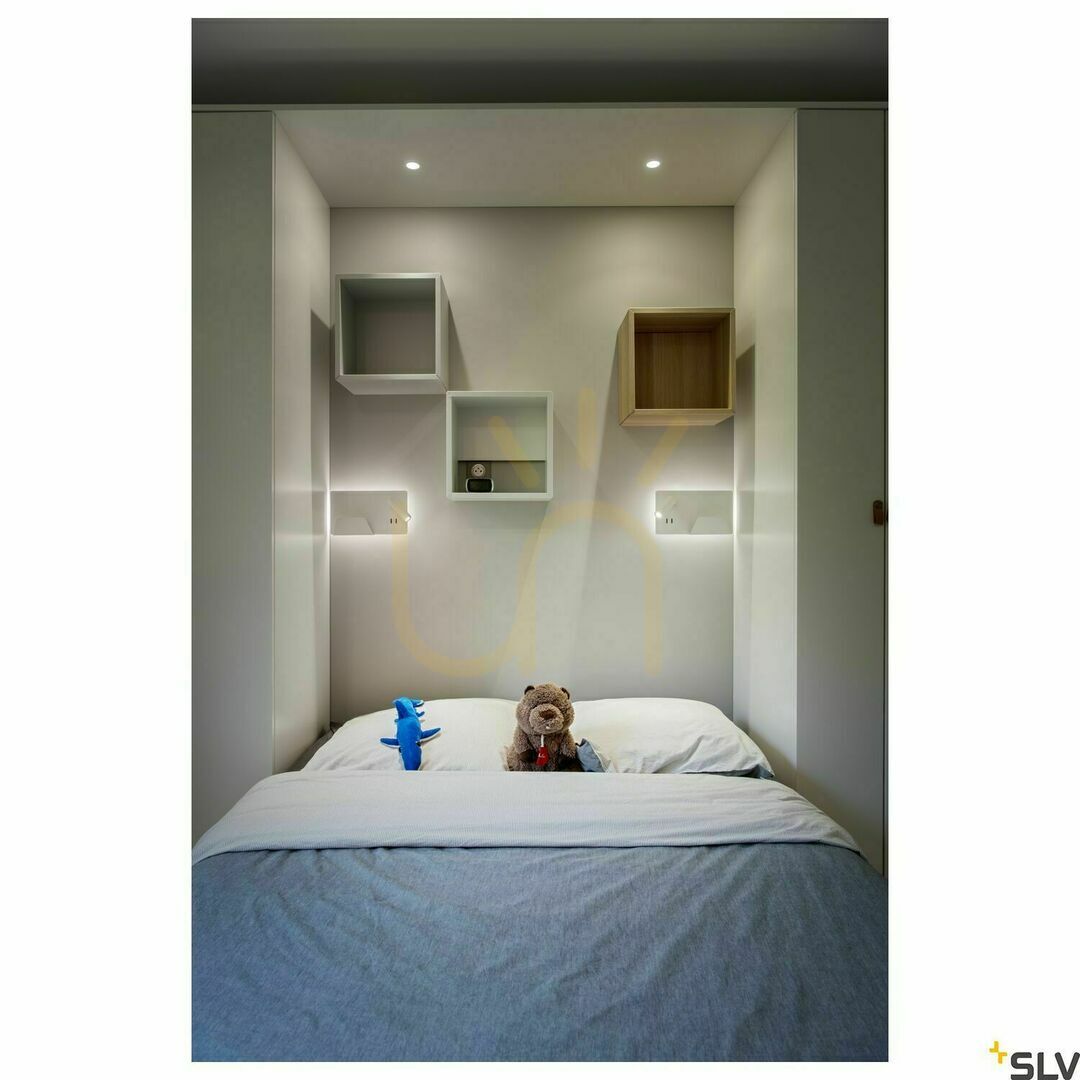 Display Vägglampa SLV SOMNILA vit LED 15W 3000K USB 1003458 Vägglampa SLV SOMNILA vit LED 15W 3000K USB 1003458