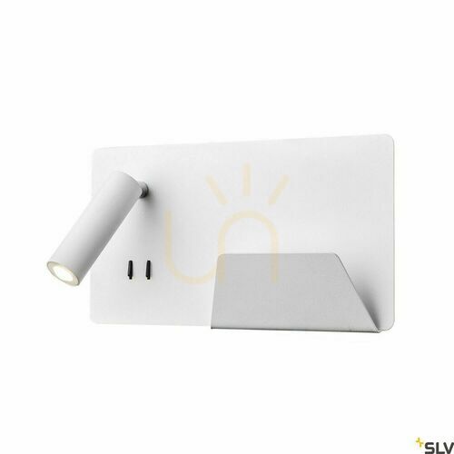 Kontrollera Vägglampa SLV SOMNILA vit LED 15W 3000K USB 1003458