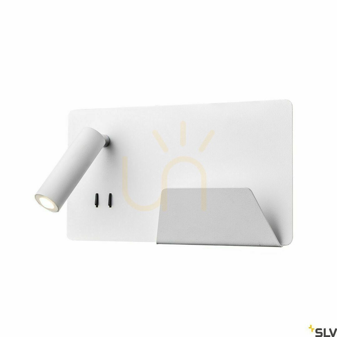 Kontrollera Vägglampa SLV SOMNILA vit LED 15W 3000K USB 1003458 Vägglampa SLV SOMNILA vit LED 15W 3000K USB 1003458