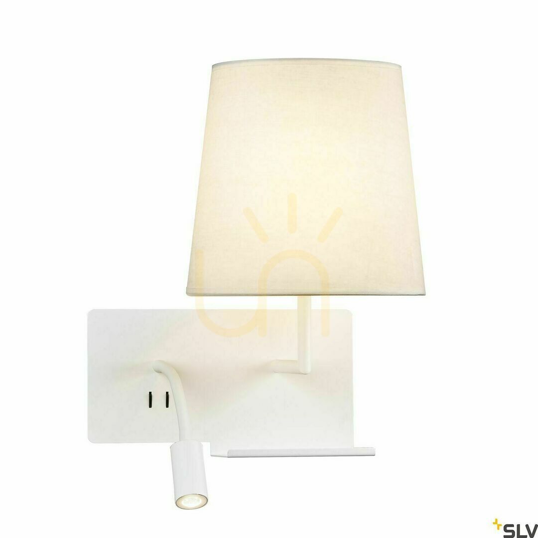 Utsikt Vägglampa SLV SOMNILA Flex vit aluminium 3000K 1003460 Vägglampa SLV SOMNILA Flex vit aluminium 3000K 1003460