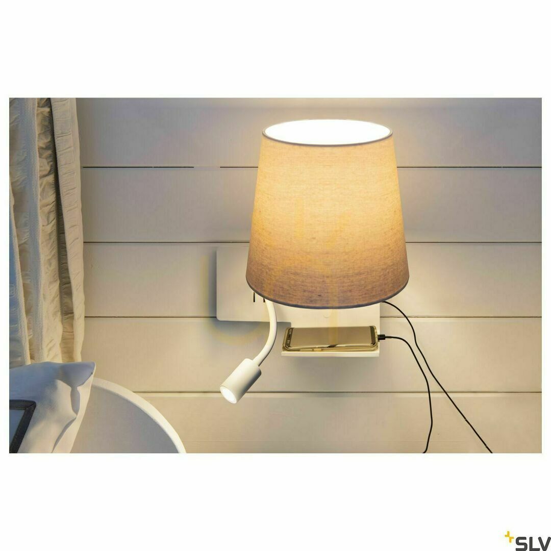 Display Vägglampa SLV SOMNILA Flex vit aluminium 3000K 1003460 Vägglampa SLV SOMNILA Flex vit aluminium 3000K 1003460