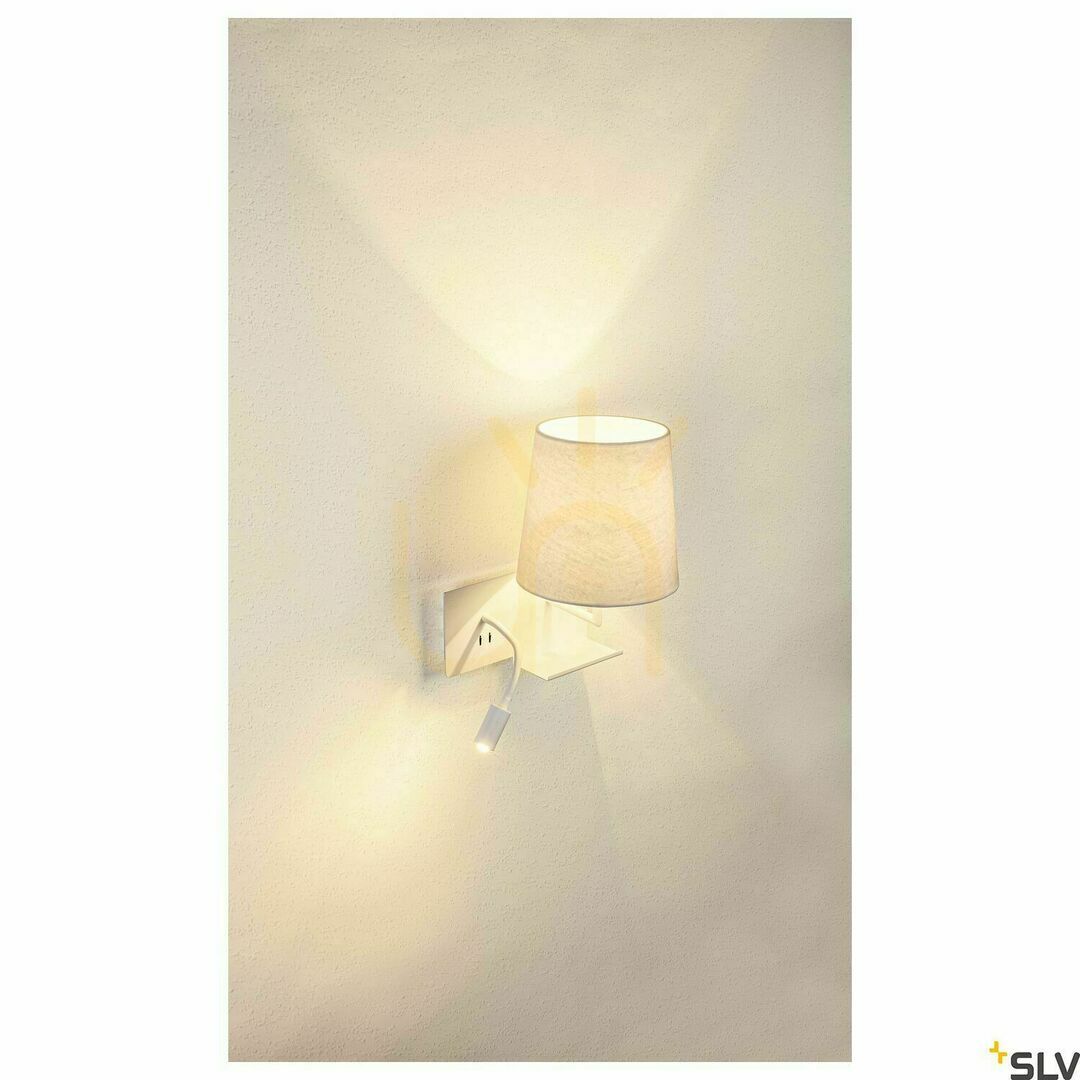 Kontrollera Vägglampa SLV SOMNILA Flex vit aluminium 3000K 1003460 Vägglampa SLV SOMNILA Flex vit aluminium 3000K 1003460