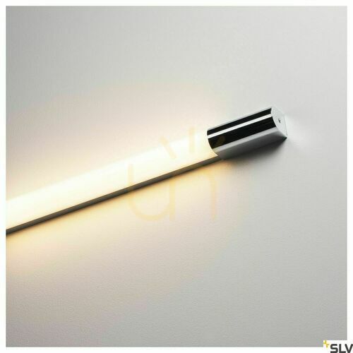 Kontrollera SLV TRUKKO 90 LED-vägglampa, krom och opalvit, 90 cm, 12 W, 3000 K, IP44, 149772