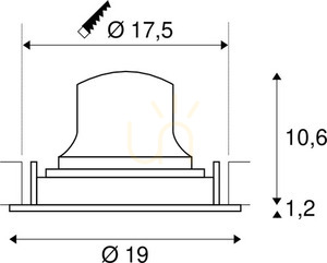 Infälld armatur SLV NUMINOS MOVE DL XL vit/krom 4000K 37,4W 1003765 small 2