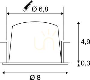 Infälld armatur SLV NUMINOS DL S vit 8,6W 2700K 720lm 1003785 small 4