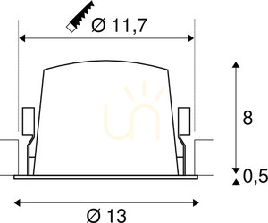 Infälld armatur SLV NUMINOS DL L vit/svart 2700K 25,41W 1003928 small 2