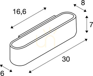 Vägglampa SLV OSSA 300 vit 120W R7s 151411 small 2