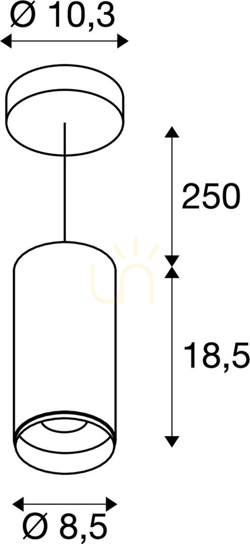 Display Pendellampa SLV NUMINOS PD PHASE M vit/svart 4000K 20,1W 1004263 Pendellampa SLV NUMINOS PD PHASE M vit/svart 4000K 20,1W 1004263