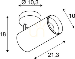 Taklampa SLV NUMINOS Spot Phase L svart 28W 4000K 1004308 small 3
