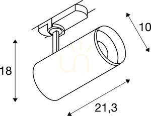 Spårljus SLV NUMINOS DALI L 28W 4000K vit/svart 3-fas 1004575 small 3
