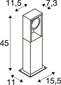 Utomhuslampa SLV ESKINA FRAME 45 FL antracit 15W IP65 1004749 small 6