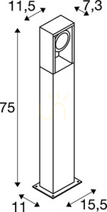 Outdoor Post Light SLV ESKINA FRAME 75 antracit 15W IP65 1004750 small 4