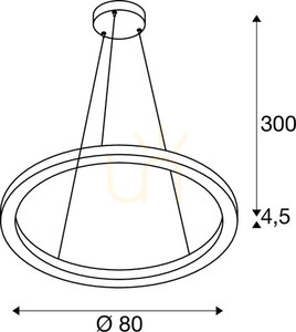 Pendant Light SLV ONE 80 DALI White 34W 3000/4000K 1004764 small 5