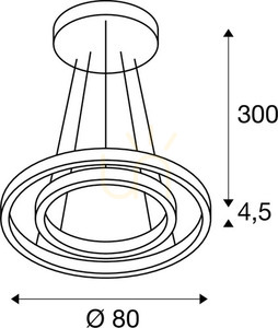 Pendant Light SLV ONE DOUBLE DALI White 80 cm 55W 3000/4000K 1004768 small 4