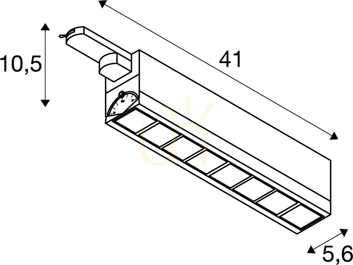 Utsikt Spårljus SLV SIGHT MOVE svart 26W 3000K 2700lm 3-fas 1004686 Spårljus SLV SIGHT MOVE svart 26W 3000K 2700lm 3-fas 1004686