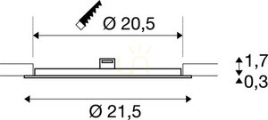 Infälld armatur SLV SENSER 24 DL vit 13W 4000K 1004696 3 Infälld armatur SLV SENSER 24 DL vit 13W 4000K 1004696 small 3