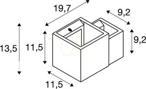Utanpåliggande vägglampa SLV PLASTRA WL CUBES vit gips G9 1004733 small 6