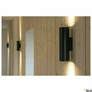 Utanpåliggande vägglampa SLV ENOLA_B svart GU10 50W 151800 small 5