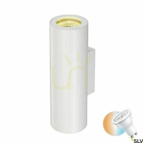 Kontrollera Utanpåliggande vägglampa SLV ENOLA_B vit GU10 50W 151801