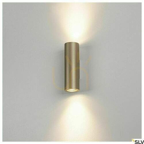 Kontrollera SLV ENOLA_B 151803 guldfärgad vägglampa, 2×GU10, upp/ned