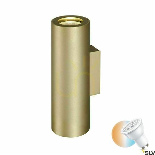 Kontrollera Vägglampa SLV ENOLA_B guld GU10 50W upp/ned aluminium 151803