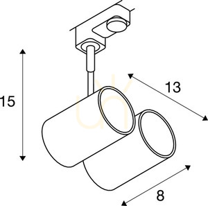 Spårljus SLV BIMA 2 3-fas grå aluminium GU10 50W 152232 1 Spårljus SLV BIMA 2 3-fas grå aluminium GU10 50W 152232 small 1