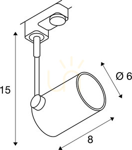Spårljus SLV BIMA 1 grå GU10 50W 3-fas 152242 1 Spårljus SLV BIMA 1 grå GU10 50W 3-fas 152242 small 1