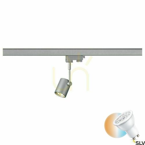 Kontrollera Spårljus SLV BIMA 1 grå GU10 50W 3-fas 152242