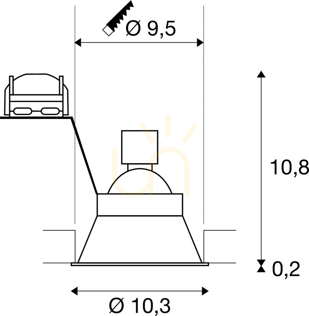 Kontrollera Infälld armatur SLV HORN-O vit 25W 230V 113161 Infälld armatur SLV HORN-O vit 25W 230V 113161
