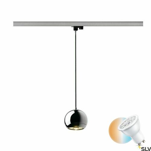 Kontrollera Hängande skenlampa SLV Light Eye krom GU10 3-fas 15 cm 153112