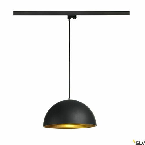 Kontrollera Hängande skenspotlight SLV FORCHINI M svart/guld 40 cm E27 3-fas 153130