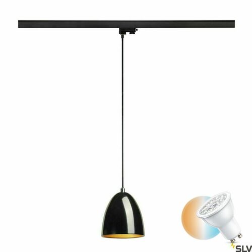 Kontrollera Hängande lampa för strömskena SLV PARA CONE 14 svart GU10 35W 153140