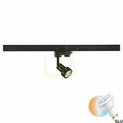 Kontrollera Spårljus SLV PURI svart GU10 3-fas 50W 153560