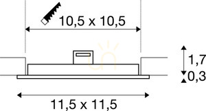 Infälld armatur SLV SENSER 12 vit 6,5W 3000K 1003011 small 5
