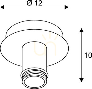 Taklampa SLV FENDA takrosett svart stål E27 12 cm 155550 small 6