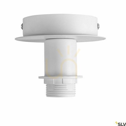 Kontrollera Takrosett SLV FENDA vit stål 12 cm E27 60W 155551