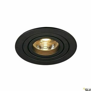 SLV NEW TRIA 1 rund svart infälld armatur GU10 50 W 230 V 113490 small 2
