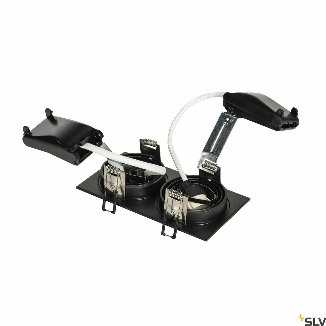 Utsikt Infälld armatur SLV NEW TRIA 2 svart 2x50W 230V 113492 Infälld armatur SLV NEW TRIA 2 svart 2x50W 230V 113492