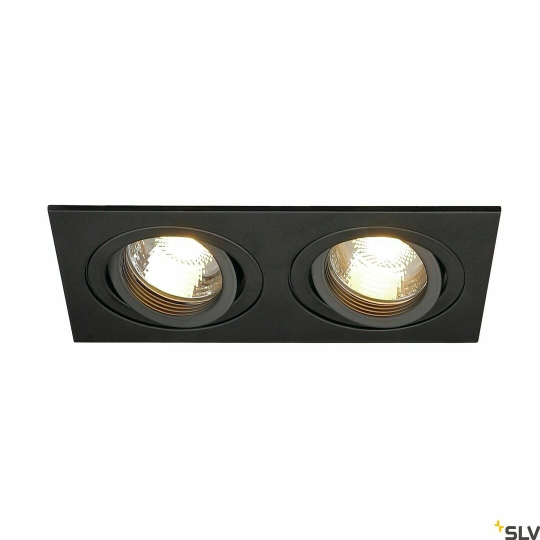 Display Infälld armatur SLV NEW TRIA 2 svart 2x50W 230V 113492 Infälld armatur SLV NEW TRIA 2 svart 2x50W 230V 113492
