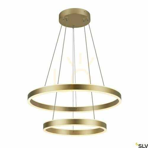 Kontrollera Pendant Light SLV ONE Double Brass 60 cm 35W 2700/3000K 1005178